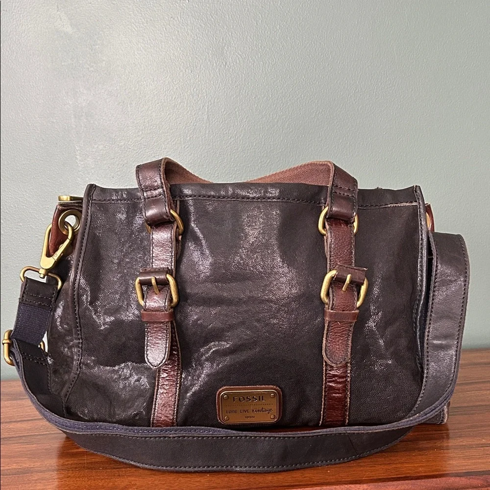 Fossil Dark Brown Leather Duffel Bag - Picture 9 of 9